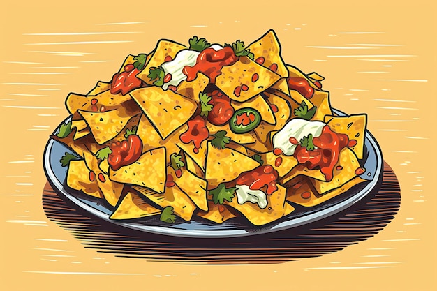 Foto illustrazione di nachos