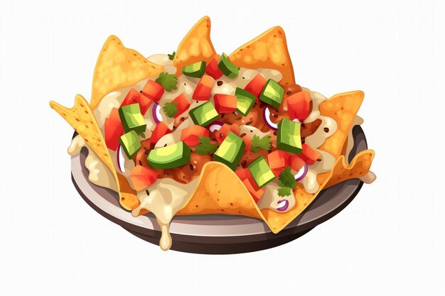 Photo nachos isolated on transparent background