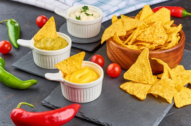 Nachos. mexican food concept