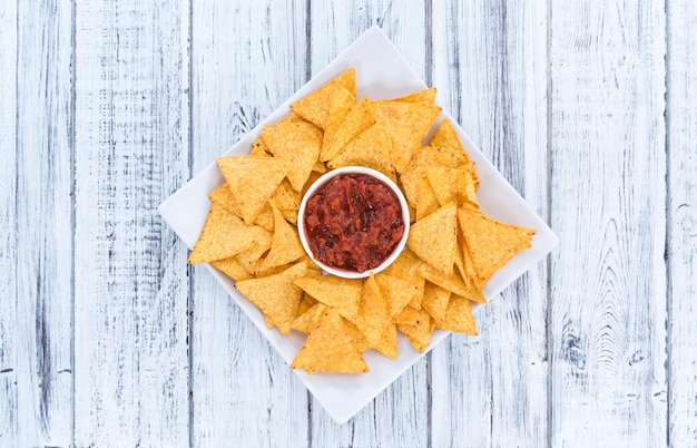 Nachos with Salsa Sauce