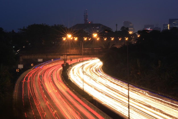 Nacht Jakarta Indonesië Stad Lanscape