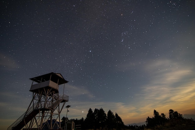 Nacht landschap hemel