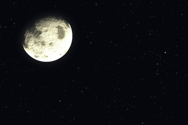 nacht maan rendering ontwerp
