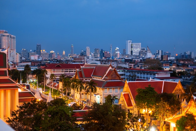 Nacht uitzicht op de stad Bangkok