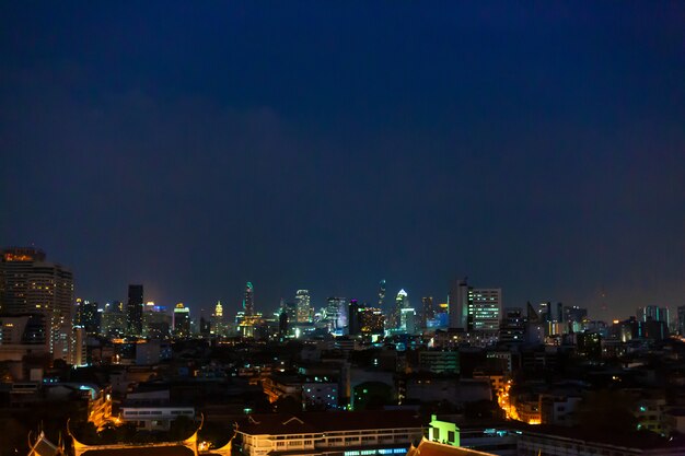 Nacht uitzicht op de stad Bangkok