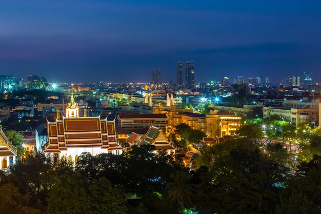 Nacht uitzicht op de stad Bangkok