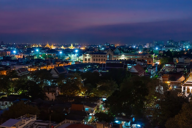 Nacht uitzicht op de stad Bangkok