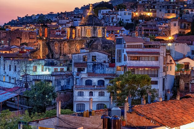 nacht uitzicht Taxco stad Mexico