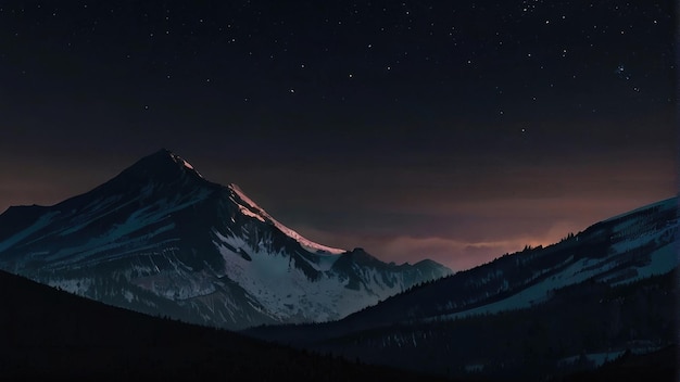 Foto nacht van ijs berg landschap