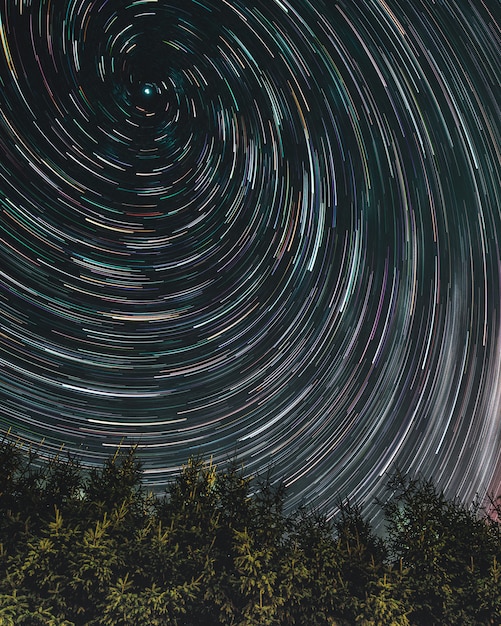 Nachtelijke hemel met Star Vortex