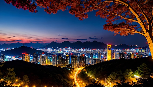 nachtelijke uitzichten in Zuid-Korea