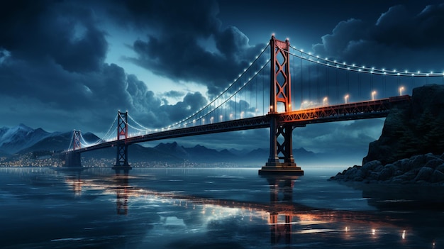 nachtfoto van de brug van San Francisco