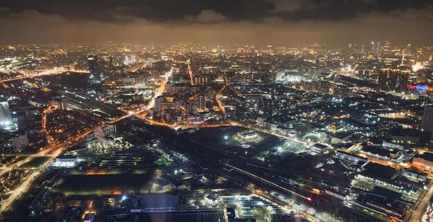 nachtpanorama van de stad Moskou