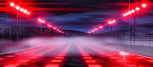 Foto nachtstad snelheid en stedelijk verkeer abstract lichtpaden op donkere wegen concept van beweging en snel leven