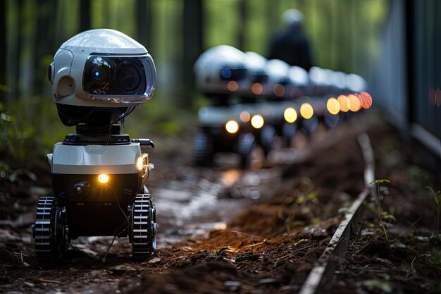 Nachtveiligheidsrobots Patrolham industrieel complex generatieve IA