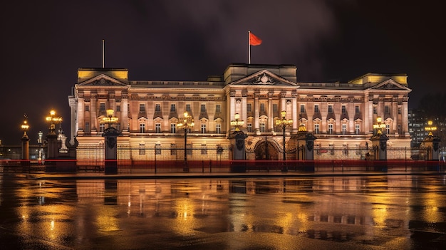 Nachtzicht op Buckingham Palace
