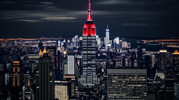 Nachtzicht op het Empire State Building