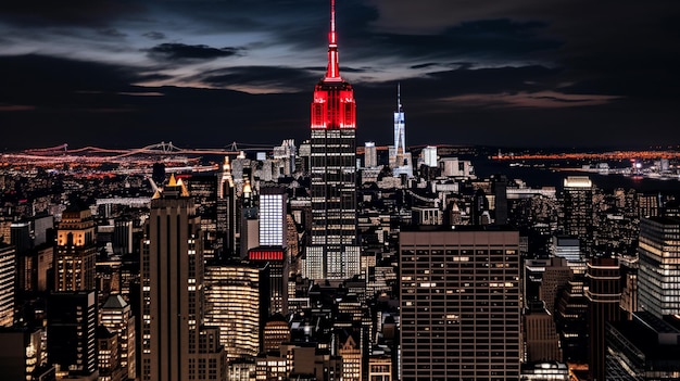 Nachtzicht op het Empire State Building