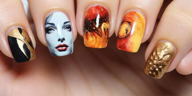 Photo nail art design