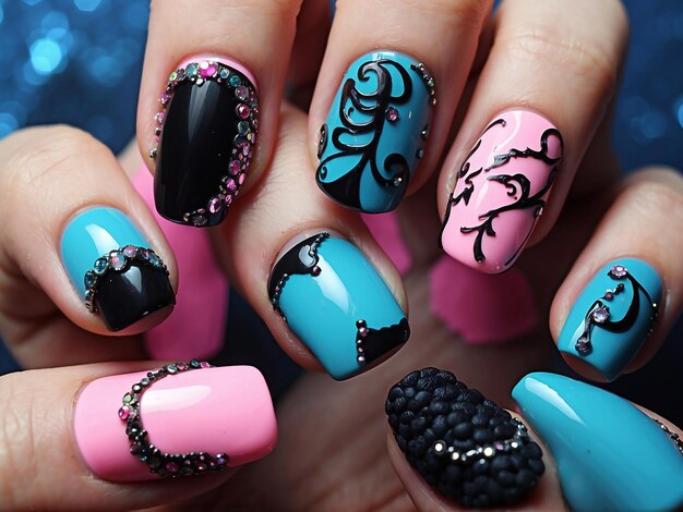 Foto nail art wonderland vriendelijke ontwerpen om uw stijl te laten zien