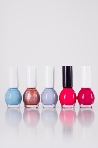 Nail polish bottles manicure and pedicure collection