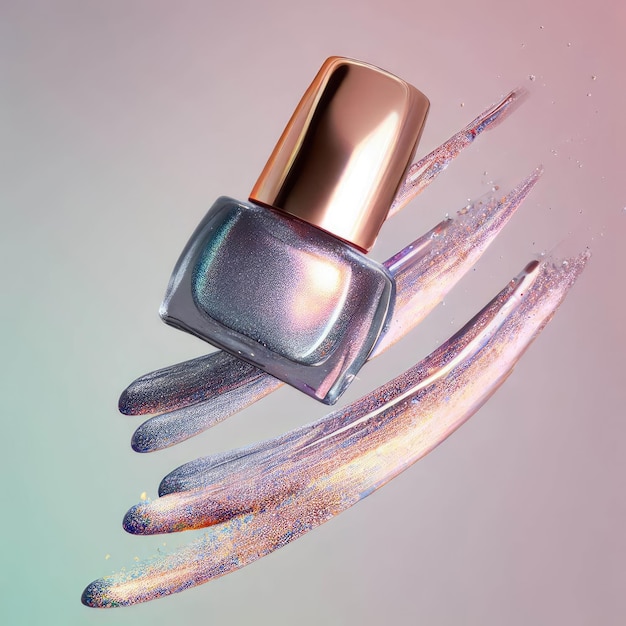 Photo nail polish mock up with texture