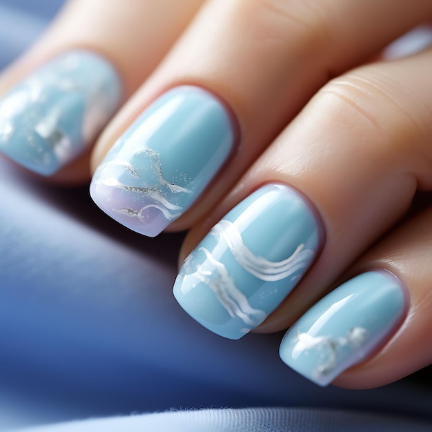 10 Baby Blue Nails Designs Which Are Gorgeous To Inspire You - Emerlyn  Closet | Nail designs, Blue nail designs, Baby blue nails