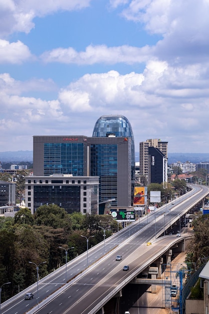 Photo nairobi city county kenyas capital cityscapes skyline skyscrapers highrise buildings architecture