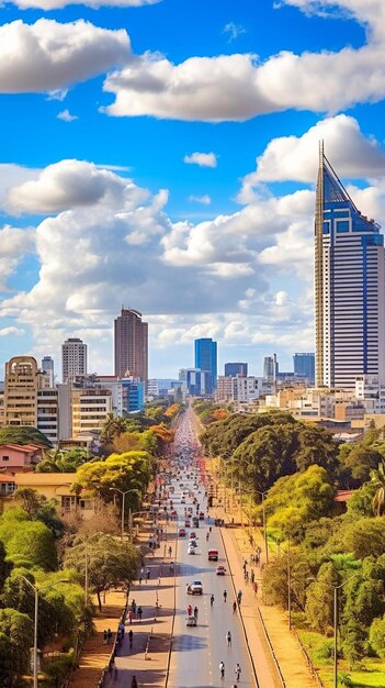 写真 ナイロビの都市風景