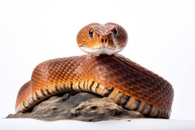 Naja Cobra snake isolated on white background