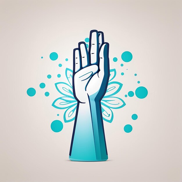 Namaste Hand Sign Gesture Vector Icon Illustration No Hand Shake Vector Health And Medical Icon Concept White Isolated Flat Cartoon Style Suitable for Web Landing Page Banner Flyer Sticker