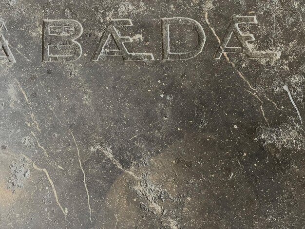 Photo the name bede on the venerable bedes tomb