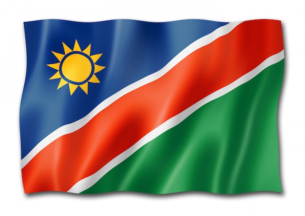 Namibian flag isolated