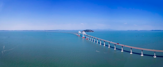 Il ponte nan'ao il ponte collega la cina continentale e l'isola di nan'ao nella provincia cinese del guangdong