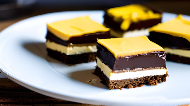 Nanaimo Bars on a plate