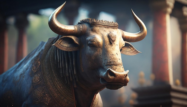 Nandi The Divine Bull and Steadfast Companion of Lord Shiva