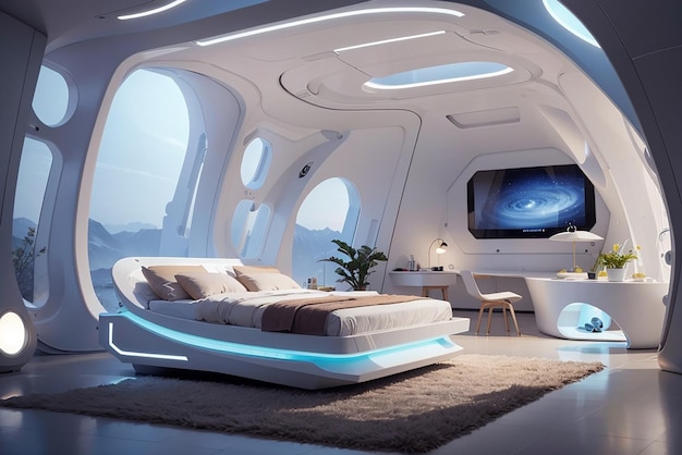 Nano Healing Hideaway Een futuristische slaapkamer voor gezondheid en verjonging