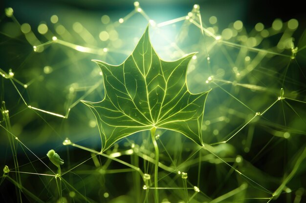 Photo nanostructures used in artificial photosynthesis research created with generative ai