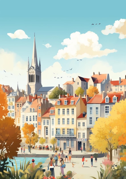 Nantes City in Pictures A Captivating Illustration Journey Without Text