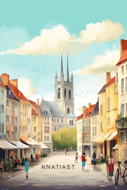Nantes Een levendige visuele reis door de illustraties van de stad