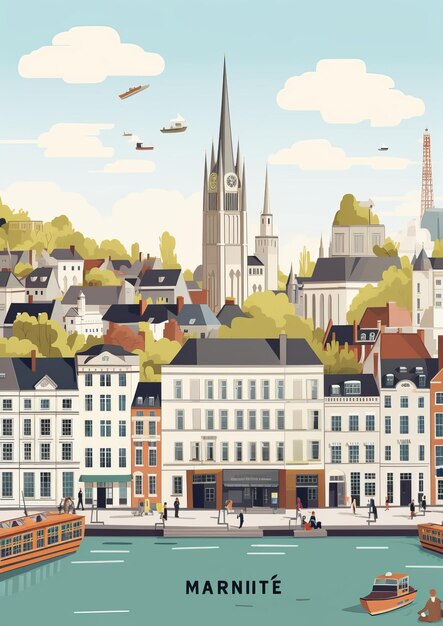 Nantes Unveiled A Captivating Illustration of the City's Essence