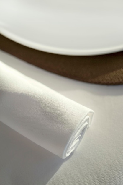 Napkin on a table set