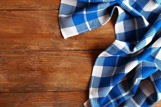 Napkin on wooden background