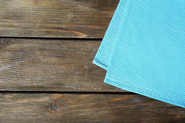 Napkin on wooden table