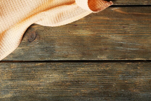 Napkin on wooden table