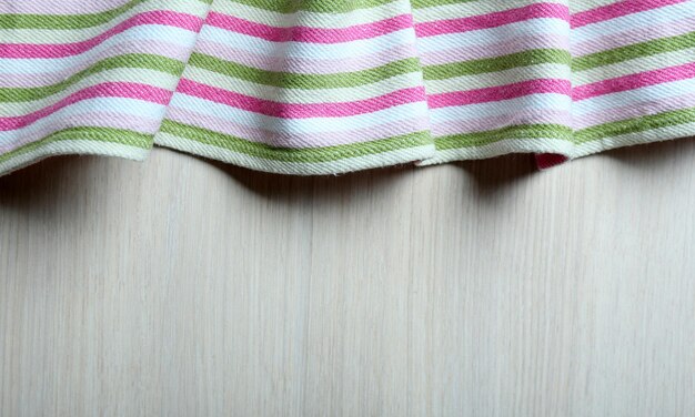 Napkin on wooden table