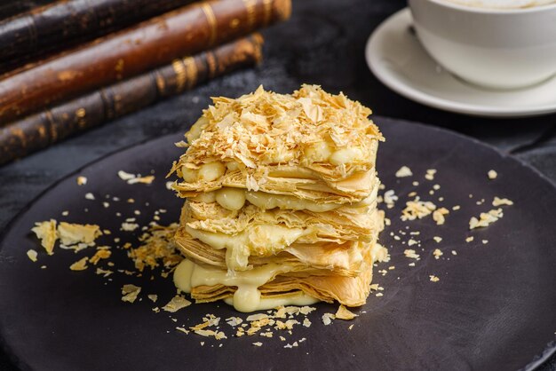 napoleon puff pastry cake