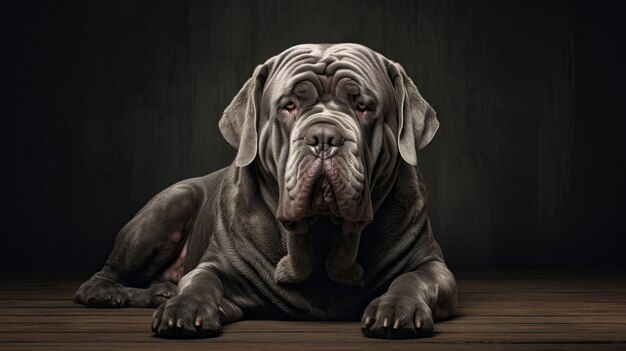 Foto napolitaanse mastiff in de majestic studio