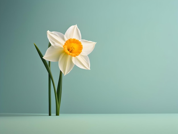 Narcissus bloem in de achtergrond van de studio single Narcussus bloem prachtige bloem beelden