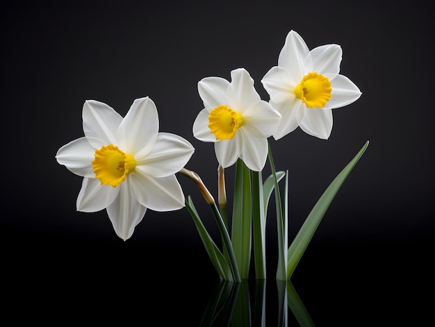 Narcissus bloem in de achtergrond van de studio single Narcussus bloem prachtige bloem beelden